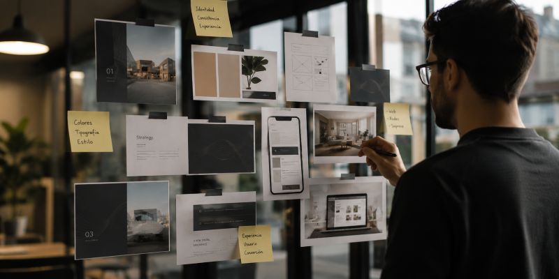 Imagen de marca coherente en web, rrss y material corporativo